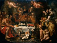 GG 113  GG 113, Artus Wolffort (1581-1641) - zugeschrieben, Das Gastmahl des Achelous, Leinwand, 169 X 235 cm : Aufnahmedatum: 2002